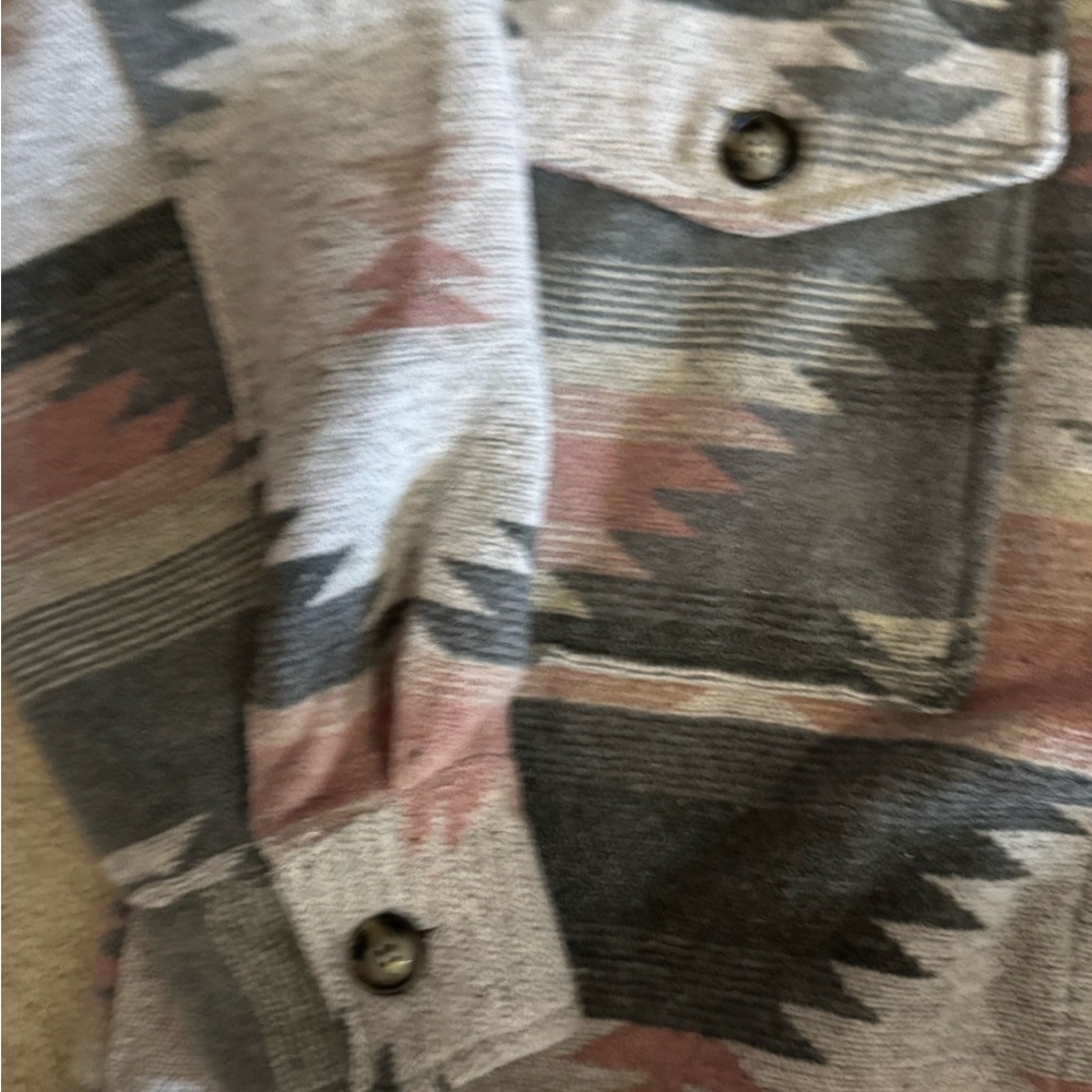 Women's Gray Patterned Shacket - image 3